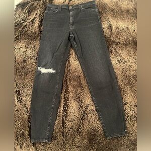 Hudson High Rise Charcoal Skinny Jeans Size 32